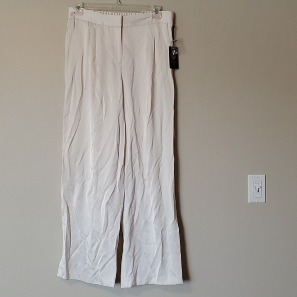 NWT Vince Camuto Pearl ivory wide leg pants - Picture 2 of 8